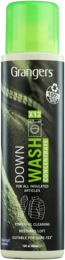 Grangers Down Wash (300ml/10fl oz) | Wash-In Detergent For Down & Synthetic Down. For Insulated Jackets, Sleeping Bags, Comforters, Cleans & Restores loft