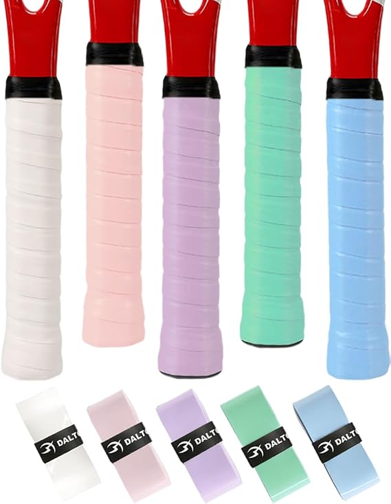 Racquet Grip - Replacement Racket Grip Tennis/Badminton/Squash Rackets Overgrip Anti Slip Perforated Absorbent Handle Grips