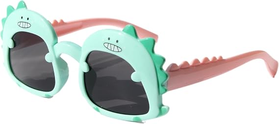 Dinosaur Sunglasses for Kids, Cartoon Toddler Sunglasses Age 2-6, UV400 Protection, Secure Fit