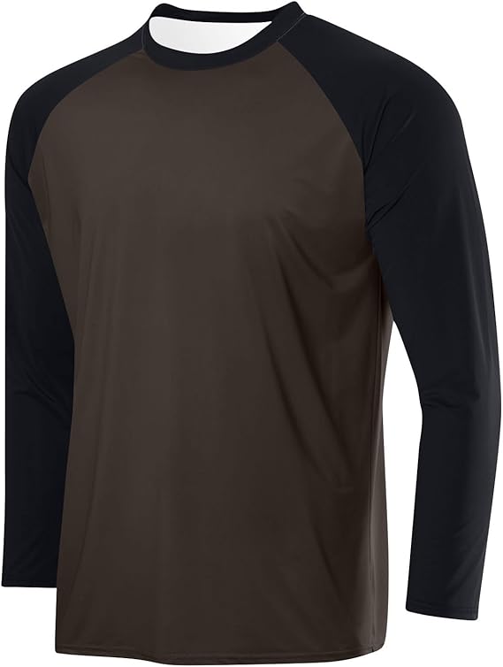 Men's 3/4 Sleeve Casual Raglan Long Sleeve Baseball Tee Shirt