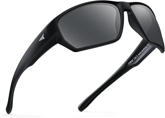 KastKing Merced Floating Polarized Sports Sunglasses for Men and Women | PuriVex Water & Salt Repellent, Lightweight TPX Frame, Wrap Design, UV Protection, Ideal for Fishing Boating Kayaking