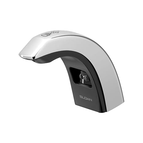 Sloan ESD-800 Deck-Mounted Foam Soap Dispenser - Infrared Sensor Activated, Polished Chrome Finish, Battery Powered, Modular One-Piece Construction, 3346097