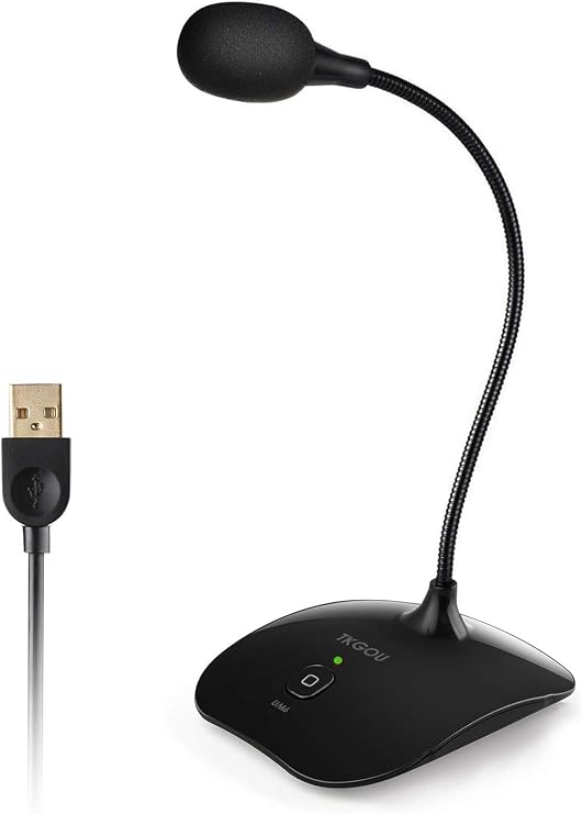 USB PC Microphone, Ture Plug & Play Home Studio USB Computer Microphone With mute button, Compatible with PC, laptop, Mac, ps4 - ideal for Youtube,Skype,Gaming, Podcast(1.5m /5ft)