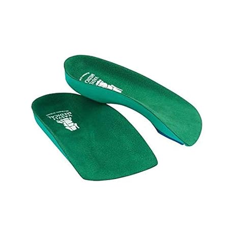 Vasyli Custom 3/4 Length Insoles, Green, Small, Effective Pain Relief, Customized Biomechanical Alignment, Soft Density, Elderly, Diabetic, Arthritic Patients, Heat Moldable, Everyday Use