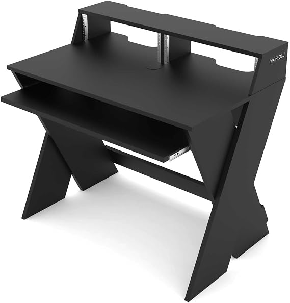 Glorious Sound Desk C Studio Workstation with Pull-Out Keyboard Compartment