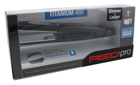 Red By Kiss Ceramic Tourmaline Professional Flat Iron 1 Hair Straightener with Temperature Control up to 450F, Anti-Frizz & Heat Damage Protection, Smooth, Frizz-Free Results
