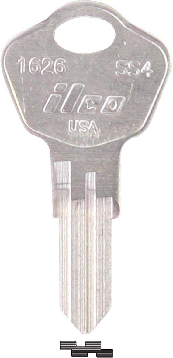 KABA ILCO SS4 Nickel Plated Brass, Safes Key Blank