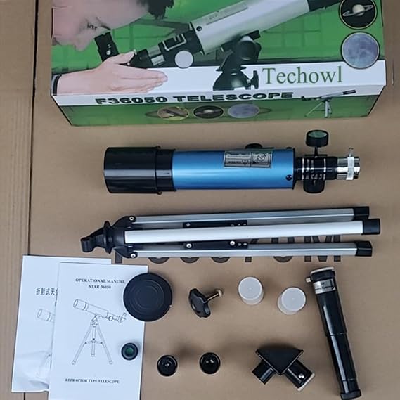 Telescope, 90mm Aperture 800mm-Telescope for Adults & Kids, Professional Refractor Telescopes for Adults High Powered, Beginner-Friendly