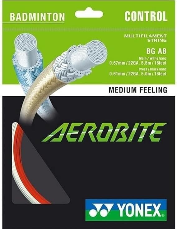 Yonex Aerobite String (10m Set) White/Red