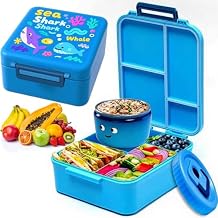 IELEK Lunch Bento Box for Adult - Bento Lunch Box with Insulated Thermos Food Jar Thermos, 3-4 Compartments, Leakproof, Dishwasher Safe