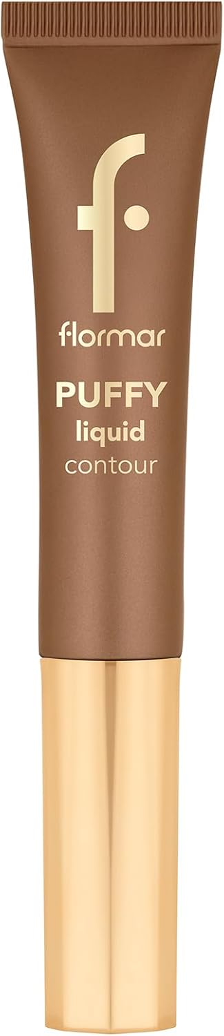 Flormar Puffy Liquid Lightweight & Density Adjustable Liquid Contour 003 DEEP with Sponge Applicator