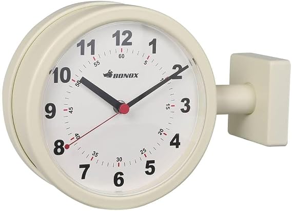 Dulton S624-659IV Double Face Clock, Ivory Small Double Sided Wall Clock Height 8.1 inches 205 mm Width 11.2 inches 285 mm Depth 3.5 inches 90 mm