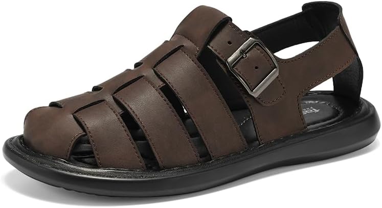 Men's Outdoor Hiking Sandals Closed Toe Water Sandals Casual Lightweight Summer Beach