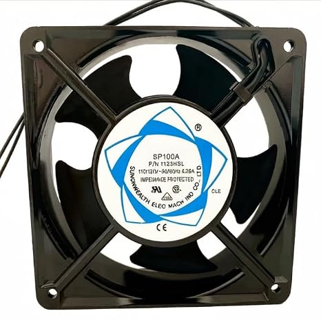 SP100A P/N 1123HSL 110/120V 0.26A 12CM 12038 2-Wire Cooling Fan