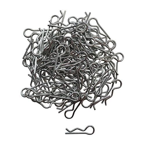 Apex RC Products 110 Medium RC CarTruckBuggy Galvanized Steel Body Clips - 100 Pack 4026