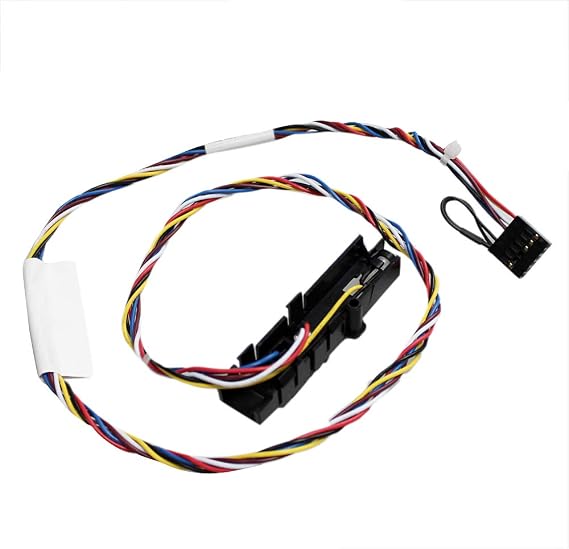 Power HDD LED Switch Cable Assembly for XPS 8100 8200 8300 8500 | Front panel power, hard disk indicator LED wire harness PN 0F7M7N fit Dell XPS desktop 8100 8200 8300 8500 8700