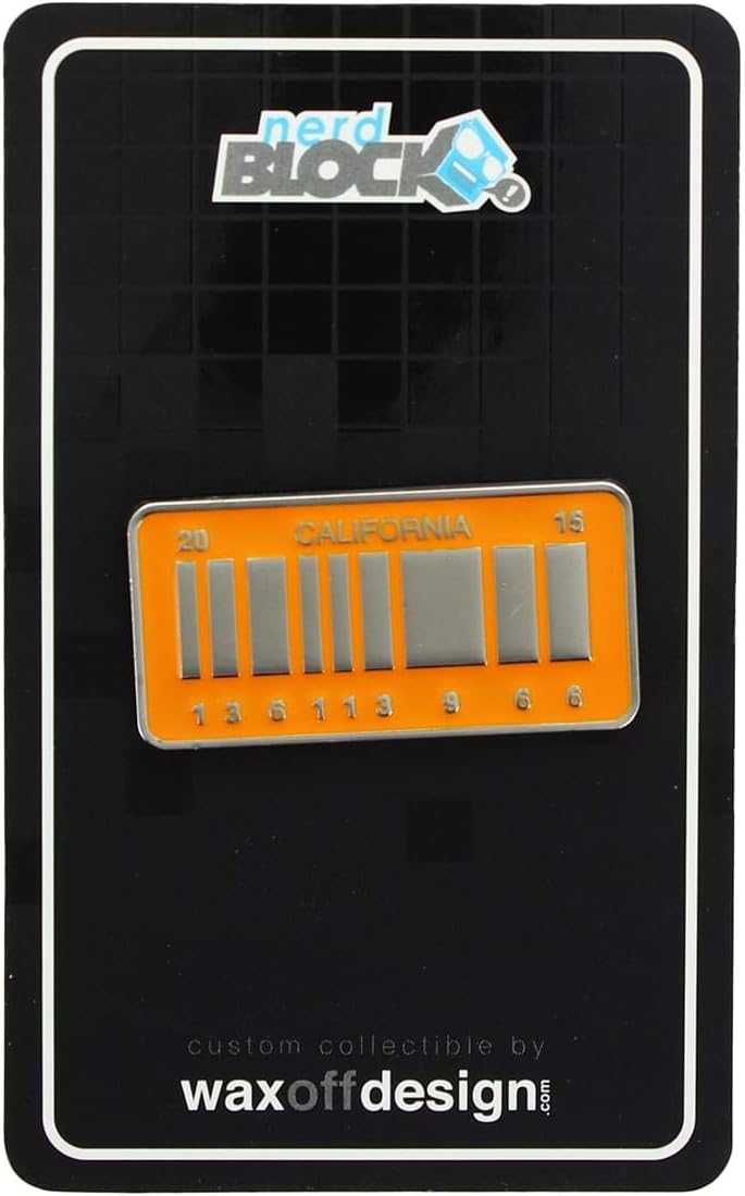 Back to the Future License Plate Enamel Collector Pin