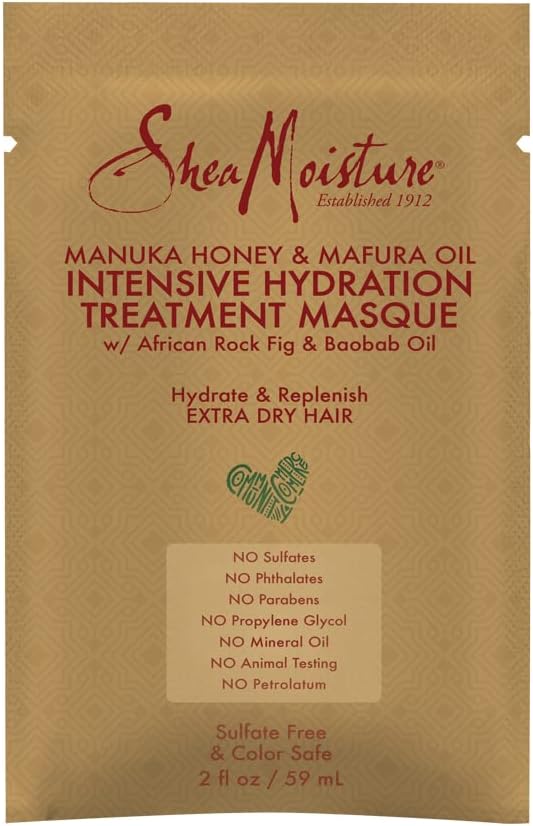 Shea Moisture Manuka Honey & Mafura Oil Intensive Hydration Treatment Masque for Unisex, 2 Ounce