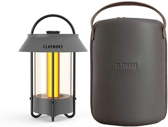 CLAYMORE Selene Lamp (Dark Gray) - Aesthetic Portable Outdoor Lamp, 4 Mood Lights, 6,700mAh Rechargeable, 660 Lumens, Waterproof. Halloween Decor, Camping, Glamping, Parties, Tents, and Backyards.