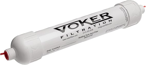 Voker Holding Tank Vent Filter (5/8") - Made In The USA - Direct Replacement for Sealand/Sanigard/Dometic OEM Filters (5/8")