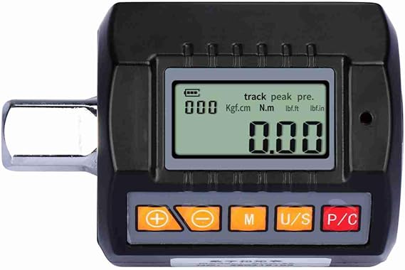 Geevorks Digital Torque Wrench Meter, LCD Display Screen, Buzzer Alarm Function, Backlight Function, Automatic Shutdown, Mode, Real Time Mode, Preset, ABS Material, Portable for (200N.m)