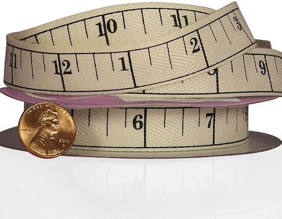 Tape Measure Printed Ribbon 5/8" X 10 Yards