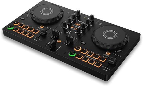 AlphaTheta DDJ-FLX2 Compact 2-Channel DJ Controller, Smart Fader, USB-C