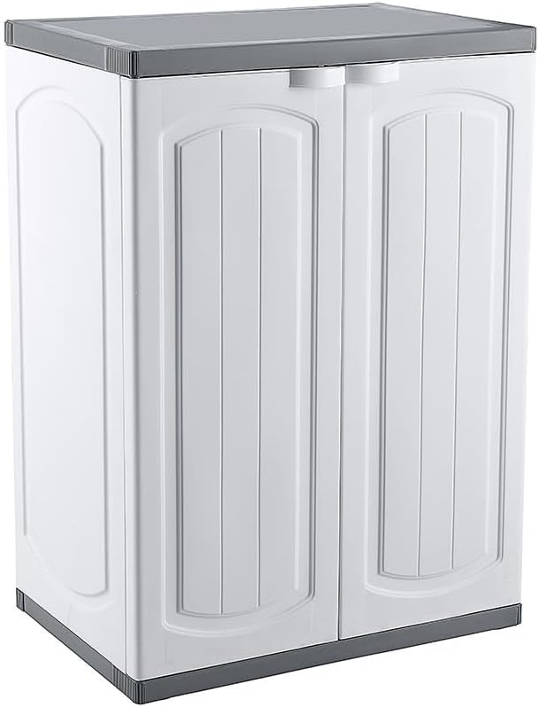 CLK-805 Plastik 2 Kapaklı Çok Amaçlı Banyo Dolabı Demonte Beyaz