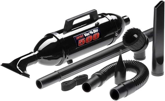 MetroVac AM12-IDA Vac N Blo Jr - Powerful Automotive Vacuum & Air Duster - Portable Car Cleaning Supplies w/ 12V Motor, 140 Watts & 10 ft. Cord Plugs