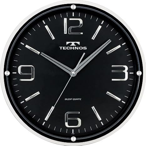TECHNOS W-538 BK Wall Clock Black