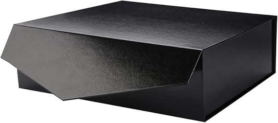 PACKHOME Large Black Gift Box 13.5x9x4.1in with Magnetic Lid