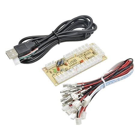 Zero Delay Arcade USB Encoder PC to Joystick Push Buttons Wired Cables for Fight Stick Control Module Board DIY Arcade Game Kit