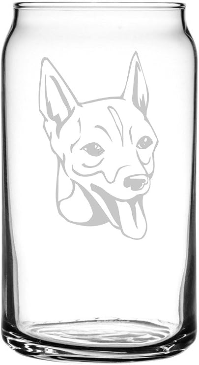 Tenterfield Terrier Dog Personalized Custom Etched All Purpose 16oz Can Glass