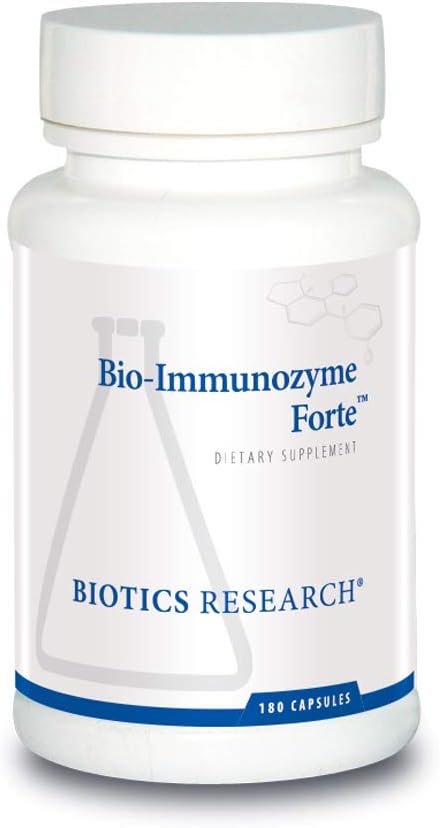 BIOTICS RESEARCH Bio Immunozyme Forte Multivitamin/Mineral 180 Capsules | Healthy Immune Function, Cayenne Pepper, Lactobacillus acidophilus, Botanicals, Probiotics, Amino Acids