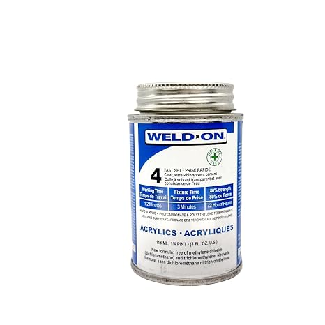 Weld-On #4 Cement, Low-VOC Non-Chlorinated Formula, Quarter Pint (4)