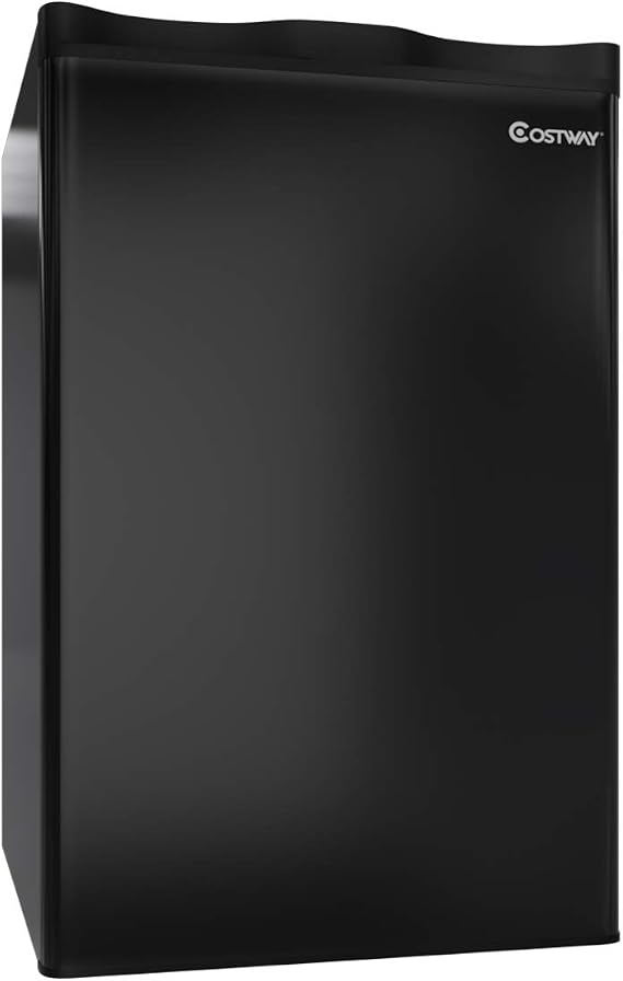 COSTWAY 3.2 cu ft. Compact Refrigerator with Freezer and Single Door, Black