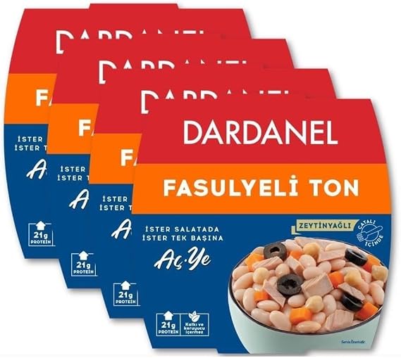 Dardanel Aç Ye Fasulyeli Ton Balığı 160 gr x 4 Adet