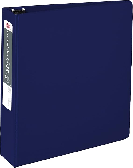 OfficeMax Durable Reference Binders with Round Ring 2", Blue