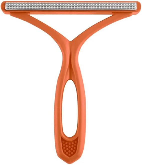 Cat Dog Hair Collector Double Sided Cotton Mohair and Hair Collection Brush (Orange)