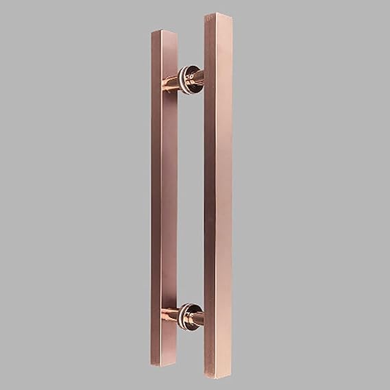 Stainless Steel Double Sided Push Pull Door Handle, Gold Barn Door Handle, Commercial H Shape Glass Shower Door Pull Handles, with
