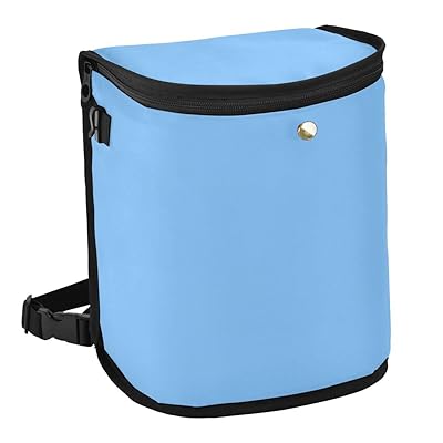 MCHIVER Light Blue Car Trash Can Automotive Garbage Bags with Lid Leak Proof Auto Car Dustbin Vehicle Trash Bin Container Waste Basket Car Accessories for Car Stuff Storing Trash Containing
