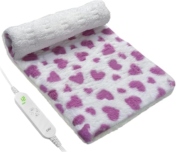 ZXU Heating Pad for Back Pain Relief, Ultra Soft Sherpa Heating Pad for Cramps Relief with 12 Heat Setting and Auto Shut Off Function, Moist Heat Option, Machine Washable, Stay on Electric Heated Pad
