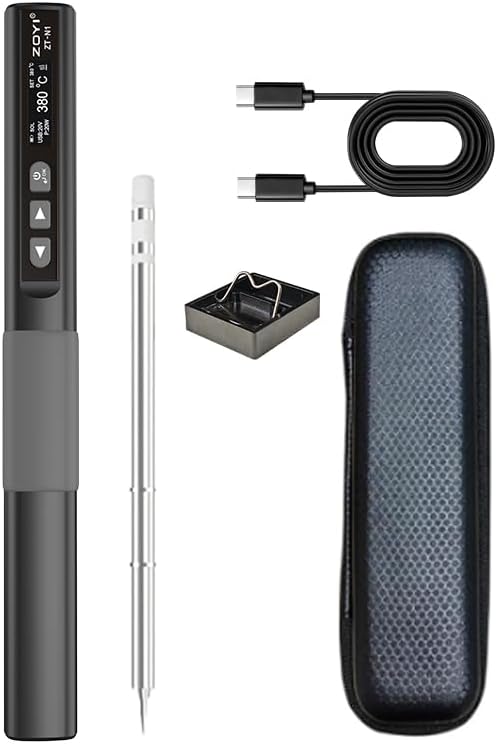 Soldering Iron 96W, ZOYI N1 Smart Electric Soldering Station with OLED Display, Fast Heating Adjustable Temperature Soldering Kit, PD/QC USB-C Charging, Precision Welding Tool for Electronics Repair