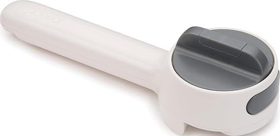 Joseph Joseph Can-Do Plus Compact Can Opener Manual Easy Twist Pull Tab Stainless Steel Portable Space-Saving, White