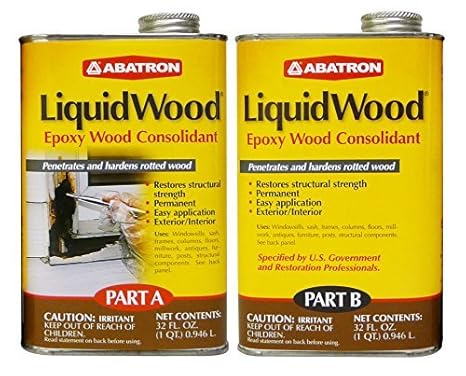 Abatron LiquidWood Epoxy Wood Consolidant, 2 Quart Kit, Part A & B by Abatron