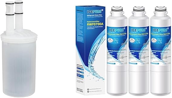 EcoPure Whole Home Water Filter & Samsung Refrigerator Water Filter Replacement 3-Pack