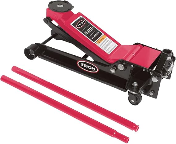 Low-Profile Floor Jack, Low Entry Height of 3-1/2" for Greater Access, 3-1/4 Ton Capacity