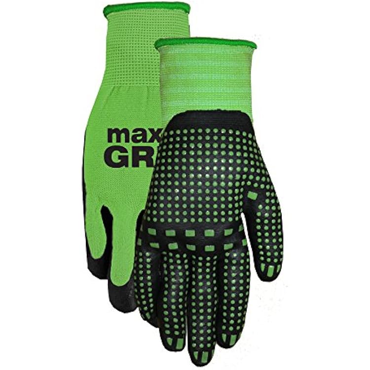 Midwest Gloves & Gear 93-L-AZ-12 Max Grip, Single Pair, Ladies Green