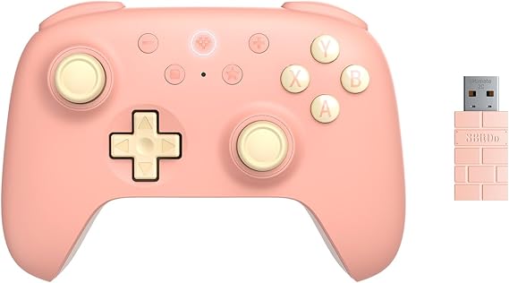 8BitDo Ultimate 2C Wireless Controller for Windows PC and Android, with 1000 Hz Polling Rate, Hall Effect Joysticks and Triggers, and Remappable L4/R4 Bumpers (Peach)