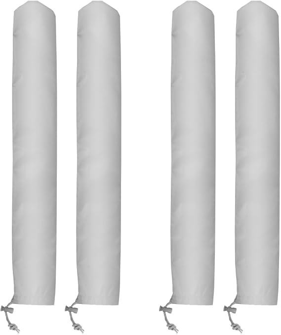 4Pcs Windshield Wiper Blade Cover, 25.5x3.9in Polyester RV Windshield Wiper Blade Protector, Gray Wiper Blade Protector, Waterproof Rainproof Bird Droppings Wiper Cover